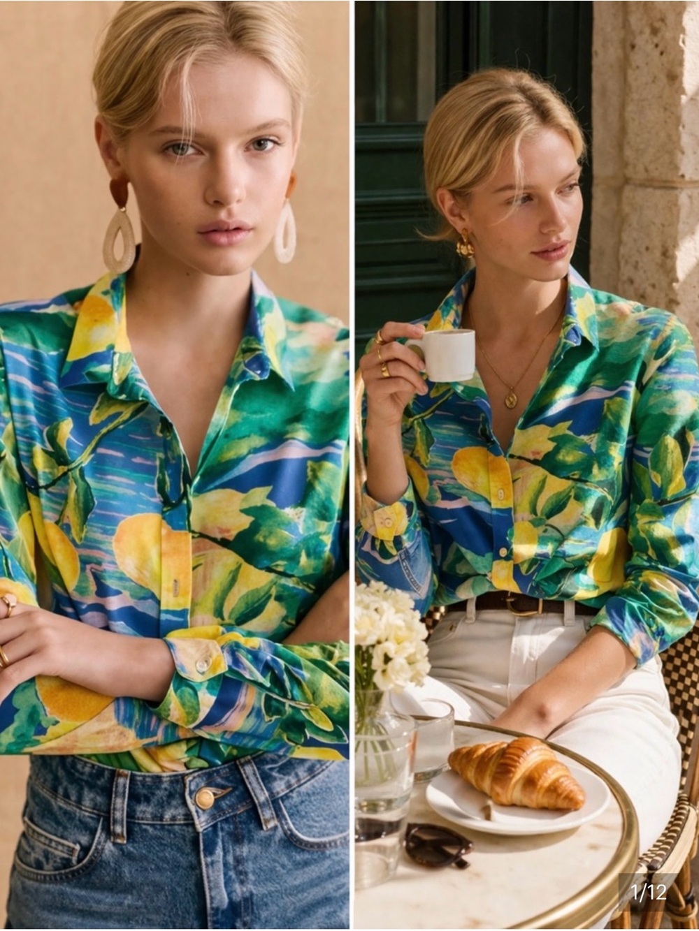 NWT Pierro Shirt Procida - Sezane x Momoni in size 40